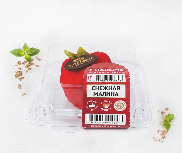 Снежная малина корпусный десерт в шоколаде 80 г